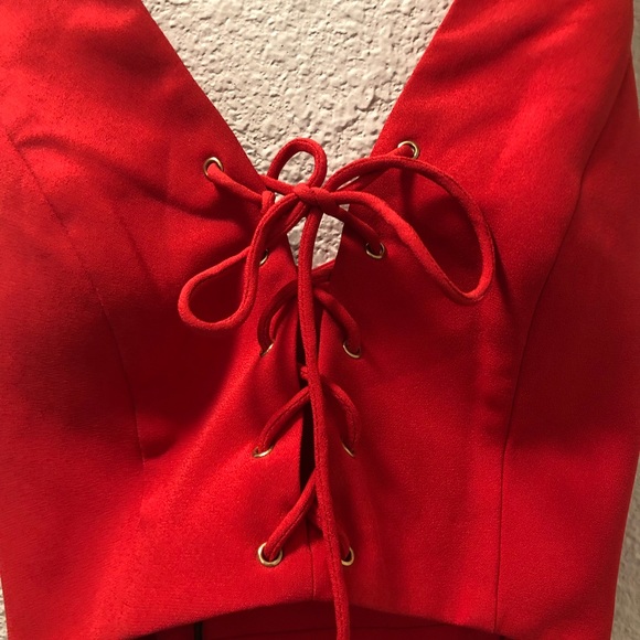 NBD X Naven Twins Beyond Love Lace Up Mini Dress - Picture 4 of 8